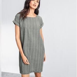 NEW Eileen Fisher Organic Cotton Hemp Short Dress Size Medium